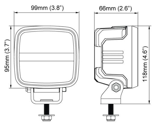 Scorpius Go 425 12-24V 39W – 2300 Lumen – WideFlood | Nordic Lights - Afbeelding 2