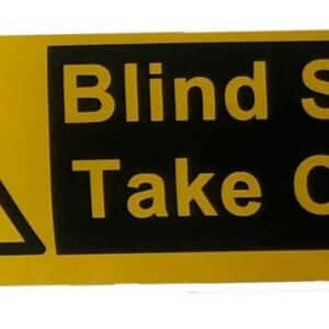 Waarschuwing sticker voor dodehoek