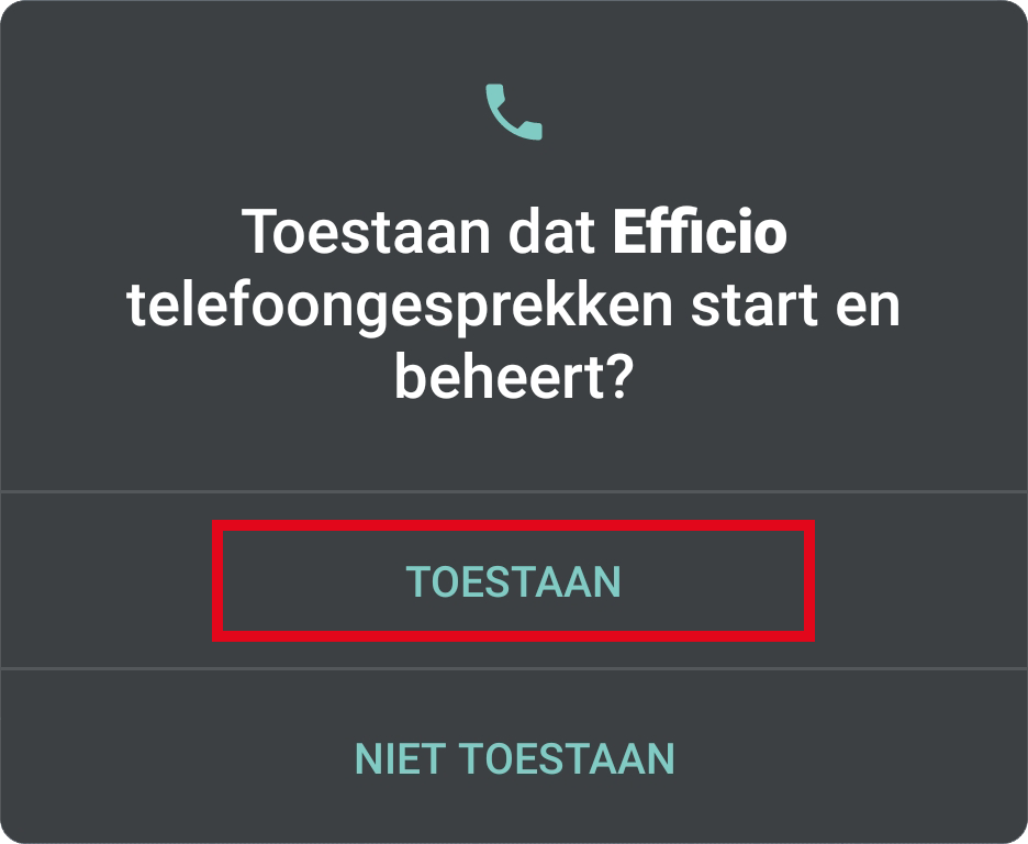 Efficio app installeren stap 3