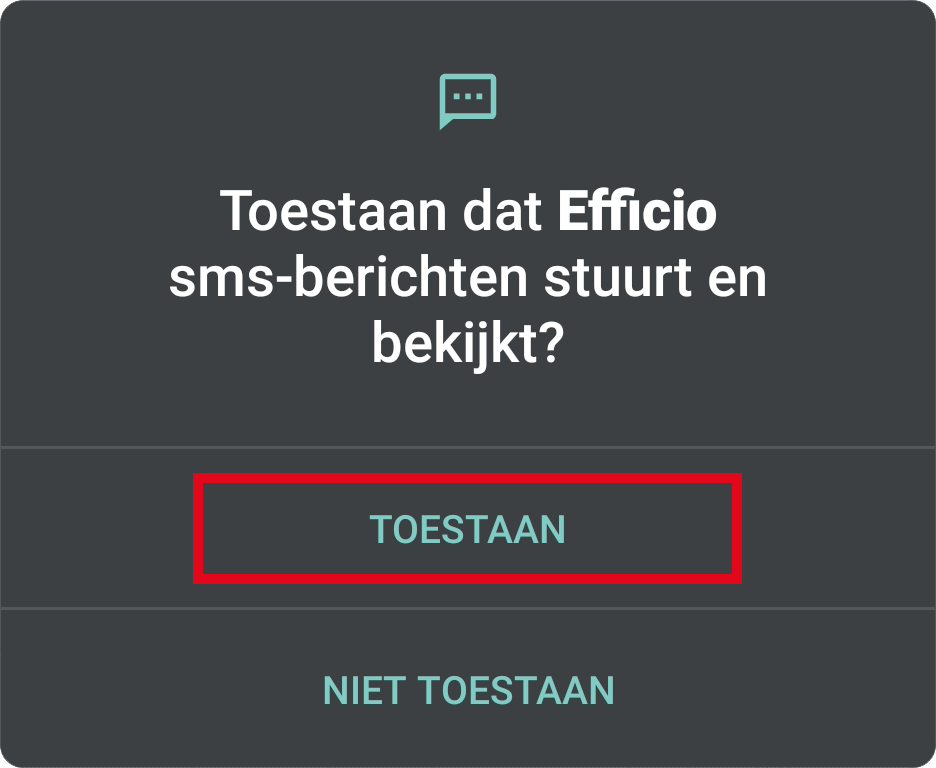 Efficio app installeren stap 4